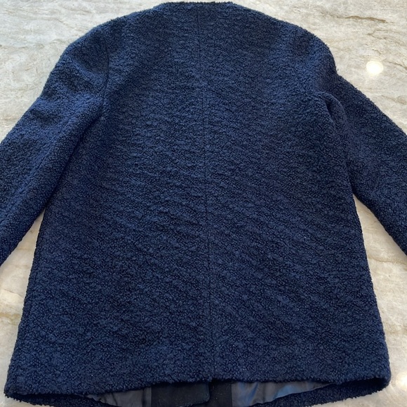 NEW Forever 21 Premium Label | Wool Boucle Jacket | Navy Blue | Small - Picture 5 of 11